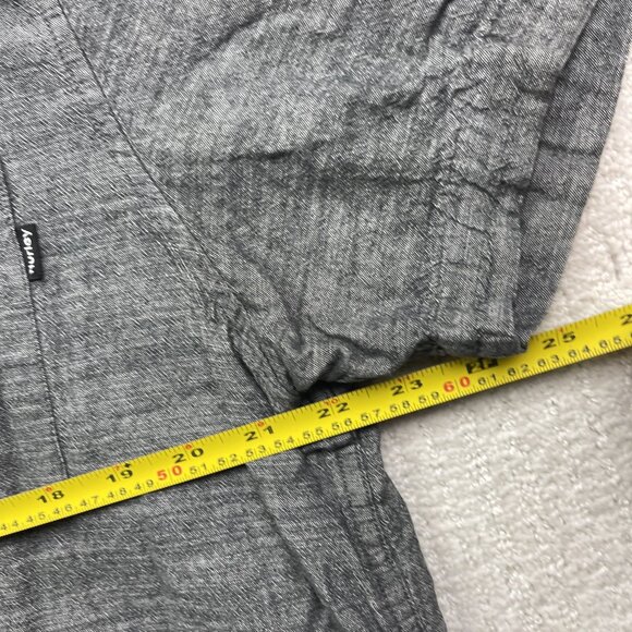 Hurley Shirt Mens Grey Summer Button Down Short Sleeve Collared Size XL Beach - Picture 7 of 14